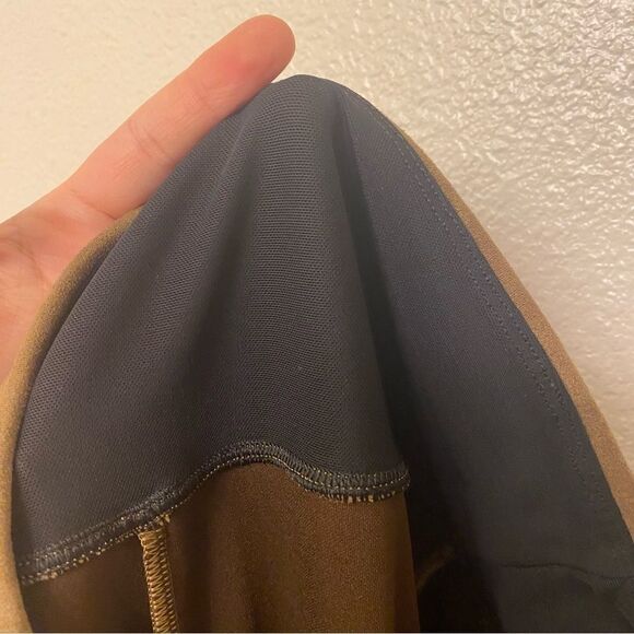 Assets Spanx pull on light brown faux suede shaping leggings  plus size 1X - Picture 10 of 13